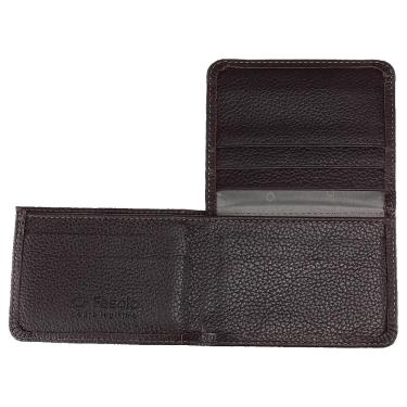 Imagem de Carteira masculina fasolo couro L slim compacta H010 marrom