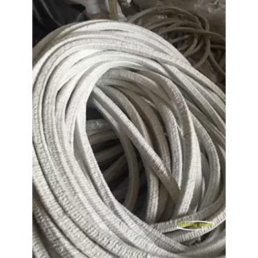 Imagem de Embalagem de silenciador de fibra cerâmica corda de embalagem de fibra cerâmica quadrada redonda redonda gaxeta da porta da lareira tira de vedação personalizável 2 metros (Round 10mm)