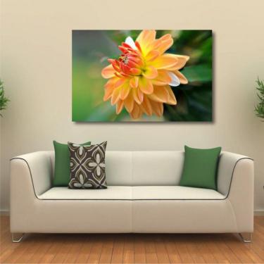 Imagem de Quadro decorativo Paisagem Flores com Tela em Tecido