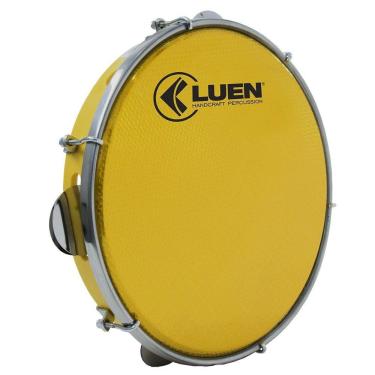 Imagem de Pandeiro 10&quot; abs amarelo pele holográfica Luen