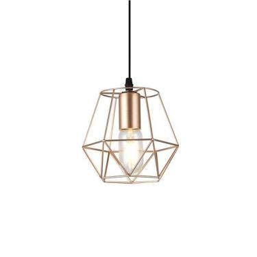 Imagem de Lustre Pendente Taschibra Grid Cobre E27 Bivolt