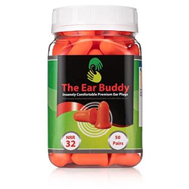 Imagem de The Ear Buddy Tampões de ouvido de espuma macia premium para cancelamento de ruído no sono, protetores de ouvido de proteção auditiva para tiro, shows, trabalho e viagens, classificação