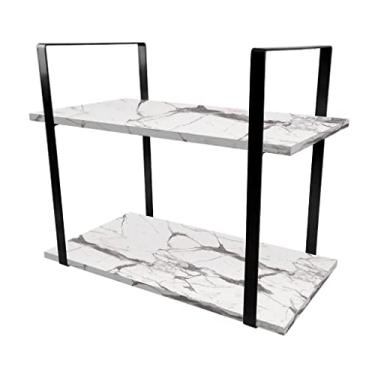 Imagem de Prateleira Vita Design Industrial Estante 60x30cm Preto e Vulcano