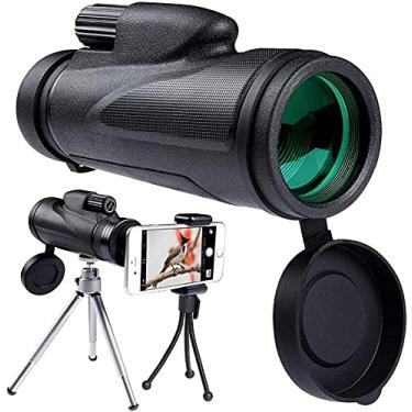 Imagem de Telescópio monocular 12X50 Hd lente zoom ampliação 12 vezes, durável e transparente Fmc Bak4 Prism, com o suporte e suporte para smartphone celular, pequena surpresa