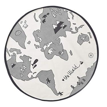 Imagem de Toyvian Cobertor De Jogo Da Tapete Rastejante Mapa Mundi Tapetes De Área De Mapa Do Mundo Cobertor De Jogo Infantil Tapete Do Mundo Sacos De Armazenamento Algodão Perolizado Bebê