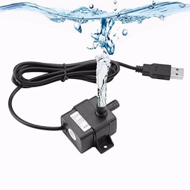 Imagem de Bomba de água submersível, bomba de água CC 5V USB sem escova, mini bomba de circulação de água ultra silenciosa para fonte de aquário