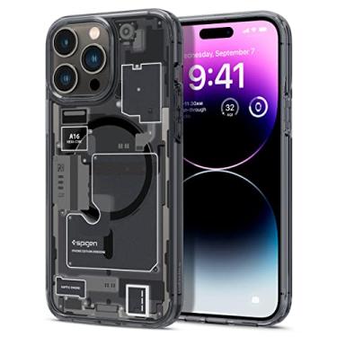 Imagem de Spigen Capa Ultra Híbrida MagFit Direct com Impressão Digital para iPhone 14 Pro [Design Personalizado][Compatível com Magsafe] - Zero One Preto