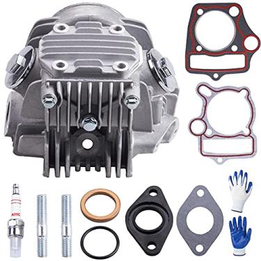 Imagem de ORAEVY Substituição completa da cabeça do cilindro de 52,4 mm para motor de 4 tempos 110 cc ATV chinês Go Kart Dirt Bike Pit Bike Scooter Coolster TaoTao SSR