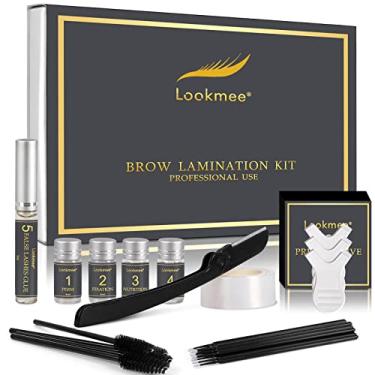 Imagem de Lookmee Kit de laminação de sobrancelha, kit profissional de elevação instantânea de sobrancelha, kit de permanência de sobrancelha de longa duração para sobrancelhas mais cheias e bagunçadas, adequad