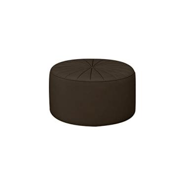 Imagem de Puff Decorativo Sala De Estar Round Veludo Marrom G45 - Gran Belo