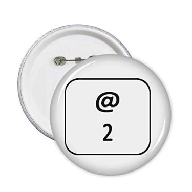 Imagem de Símbolo de teclado 2 Art Deco presente alfinetes da moda crachá botão emblema acessório decoração 5 peças