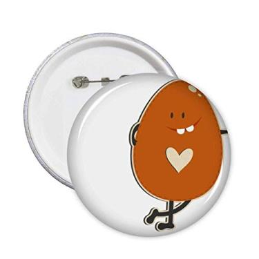 Imagem de Broche de broche de ovo marrom para decoração de 5 peças