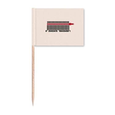 Imagem de Código de barras compras puxador roupas palito bandeiras marcadoras decoração de festa