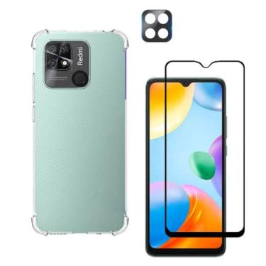 Imagem de Capa Capinha Anti Impacto + Película de Vidro Temperado 3D + Película de Câmera Para Redmi 10a - (Hard Glass Store)