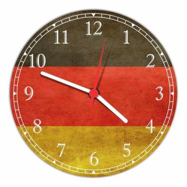 Imagem de Relógio De Parede Bandeiras Países Alemanha Decoração Salas Quartos -