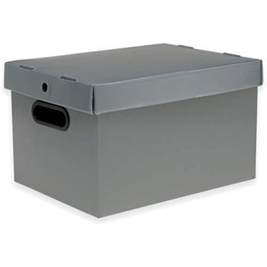 Imagem de Caixa Organizadora Prontobox Prata, 56x36,5x30 cm, Polycart