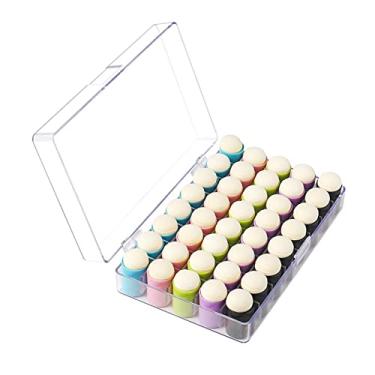 Imagem de LUGU Conjunto de bor chas de esponja de dedo com estojo de zenamento ou tinta de desenho pa fazer artesanato de comm ties 40 unidades