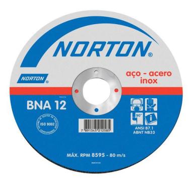 Imagem de Disco De Corte Para Inox Norton 115X3,0X22,23 Bna32