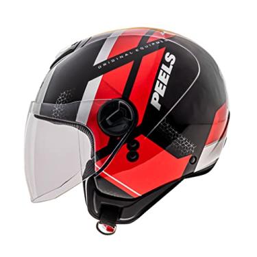 Imagem de Capacete Aberto Moto Peels Freeway 4Ever Preto/Vermelho 58