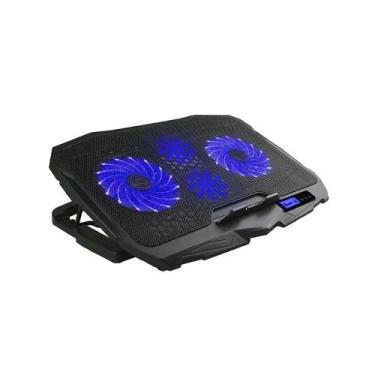 Imagem de Cooler Para Notebook Warrior Ac332 Gamer 4 Ventoinhas Azul - Multilase