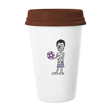 Imagem de Caneca de cerâmica com desenho de jogador de futebol Uruguaio Caneca de café para beber vidro de cerâmica