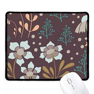 Imagem de Tapete de borracha para jogos com borda costurada para plantas de flor marrom