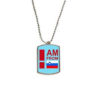 Imagem de DIYthinker Colar com pingente I Am from Slovenia de aço inoxidável com etiqueta de cachorro
