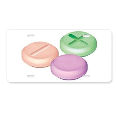 Imagem de DIYthinker Produtos de cuidados com a saúde da pílula, placa de licença decoração de aço inoxidável para automóveis