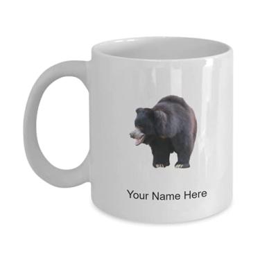 Imagem de Caneca de urso preguiça personalizada - Caneca de café para amantes de urso bicho-preguiça ideia de presentes para meninos e meninas Amor - Caneca de café 325 ml