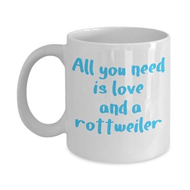 Imagem de Caneca Rottweiler - All You Need Is Love - Presente sentimental