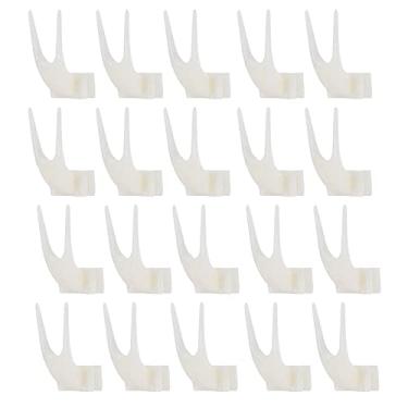 Imagem de Suporte de plástico para alimentos, 20 peças, alimentador conveniente de plástico, papagaios, pássaros, garfo de frutas para pássaros para animais de estimação