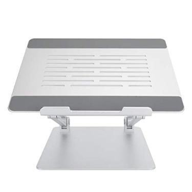 Imagem de Suporte para laptop, fácil de carregar materiais de computador, fácil de dobrar estável laptop com liberação de calor, para computador, laptop, escritório em casa (prata)