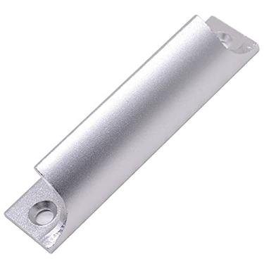 Imagem de 2pcs armário de liga de alumínio puxadores e puxadores de gaveta puxadores de porta para portas deslizantes acessórios de móveis de janela, prata