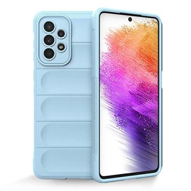 Imagem de Capa de telefone de silicone macio para Samsung S23 S22 Ultra S21 Plus FE Note 20 A73 A53 A23 A13 A52 A12 Airbag Bumper Cover, azul, para Galaxy A22 5G