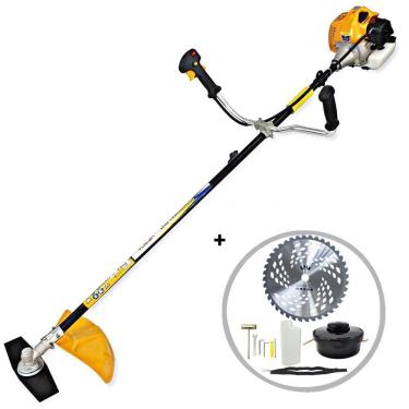 Imagem de KIT Roçadeira Profissional Vulcan VR330H 2T 33CC 1,3HP à Gasolina + Faca Circular De Videa NS05 40 Dentes Furo 1" (25MM)255 X1,25X2,0