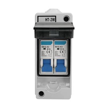 Imagem de Disjuntor Miniatura 2 Vias MCB Proteção de Interruptor Caixa de Distribuição Impermeável Disjuntor de Fuga à Terra 230V para Exterior
