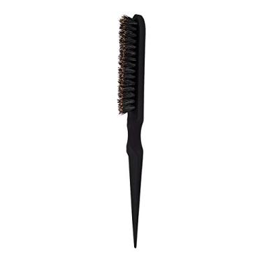Imagem de Pente de estilo de cabelo Escova de cabeleireiro Pente emaranhado Longo e curto Pente de cauda de plástico Ferramentas de barbeiro(Preto)