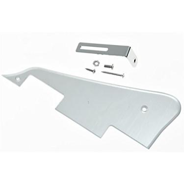 Imagem de KAISH Escudo de palheta de guitarra LP com espelho prateado com suporte cromado para Epiphone Les Paul