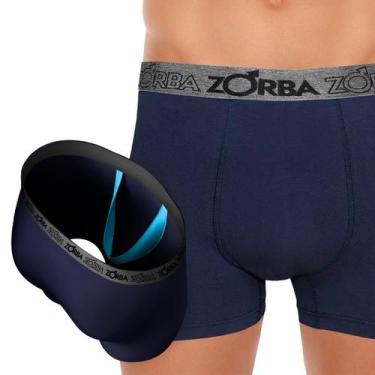 Imagem de Cueca Boxer Zorba Com Suporte Anatômico 667 Azul Marinho