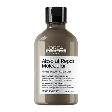 Imagem de L’Oréal Professionnel Shampoo Absolut Repair Molecular, Repara Danos e Restaura Todos os Tipos de Cabelos Danificados, Sem Sulfato, SERIE EXPERT, 300ml