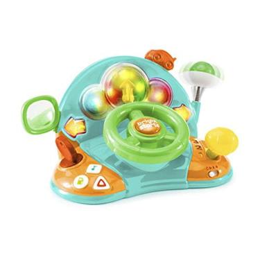 Imagem de Volante de brinquedo Lights and Colors com sons de carro - verde, mais de 6 meses