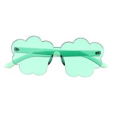 Imagem de Luxshiny óculos sem aro de flores óculos antiquados óculos de sol nuvens descolado oculos de sol óculos sem armação óculos sem moldura para óculos de nuvem siamês copos de flores PC