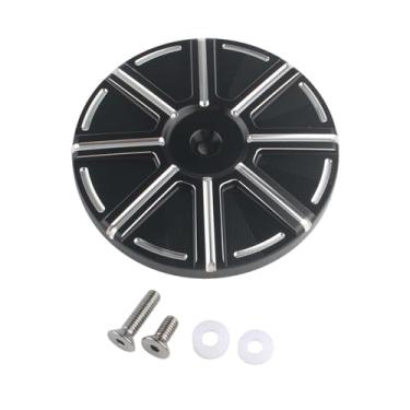 Imagem de FINMOKAL Black Stage Big Sucker Capa de limpeza de ar para Harley Dyna Softail Electra Glide Road King apto para modelos Harley com ventosas grandes estágio 1 ou alumínio Bla similar