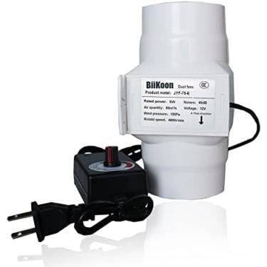 Imagem de Ventilador De Duto Em Linha De 3 Polegadas Com Controlador De 11 Velocidades Ventilador Extrator De 12V 6W Ventilador De Duto De Plástico 75Mm Difusor De Ar Interno Booster Para Aberturas De Culti