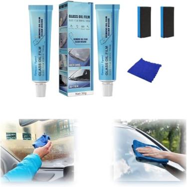 Imagem de Limpador de filme de óleo de vidro de carro Segurança e proteção de longo prazo, limpador de filme de óleo de vidro de carro remoção creme pasta removedor de manchas de água de para-brisa, removedor d