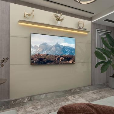 Imagem de Painel Para Tv Até 75 Polegadas Com Led Nobre Royal 220 Off White - Gelius