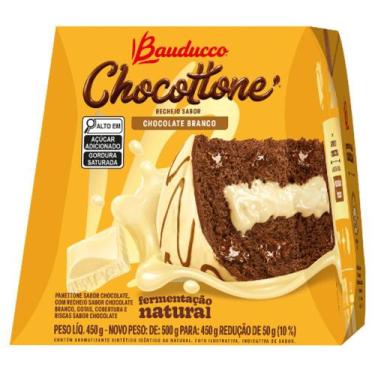 Imagem de Chocottone Maxi Bauducco Chocolate Branco 450G Panettone Massa Chocola