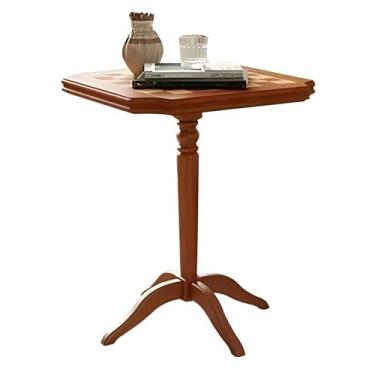 Imagem de Toda A Mesa Lateral De Madeira Maciça, Mesa Final Com Pernas De Mesa Estáveis, Mesa Lateral Com Tabuleiro De Xadrez, Para Sofá, Quarto E Escritório
