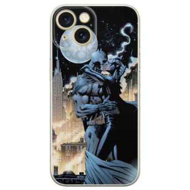 Imagem de ERT GROUP Capa de celular para iPhone 15 Plus original e oficialmente licenciada DC padrão Batman 005 perfeitamente adaptada à forma do celular, capa feita de TPU