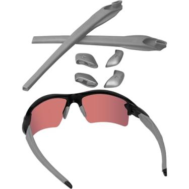 Imagem de Acefrog Kits de borracha de substituição para óculos de sol Oakley Flak 2.0/Flak 2.0 XL/Flak 2.0 Asian Fit - Cinza